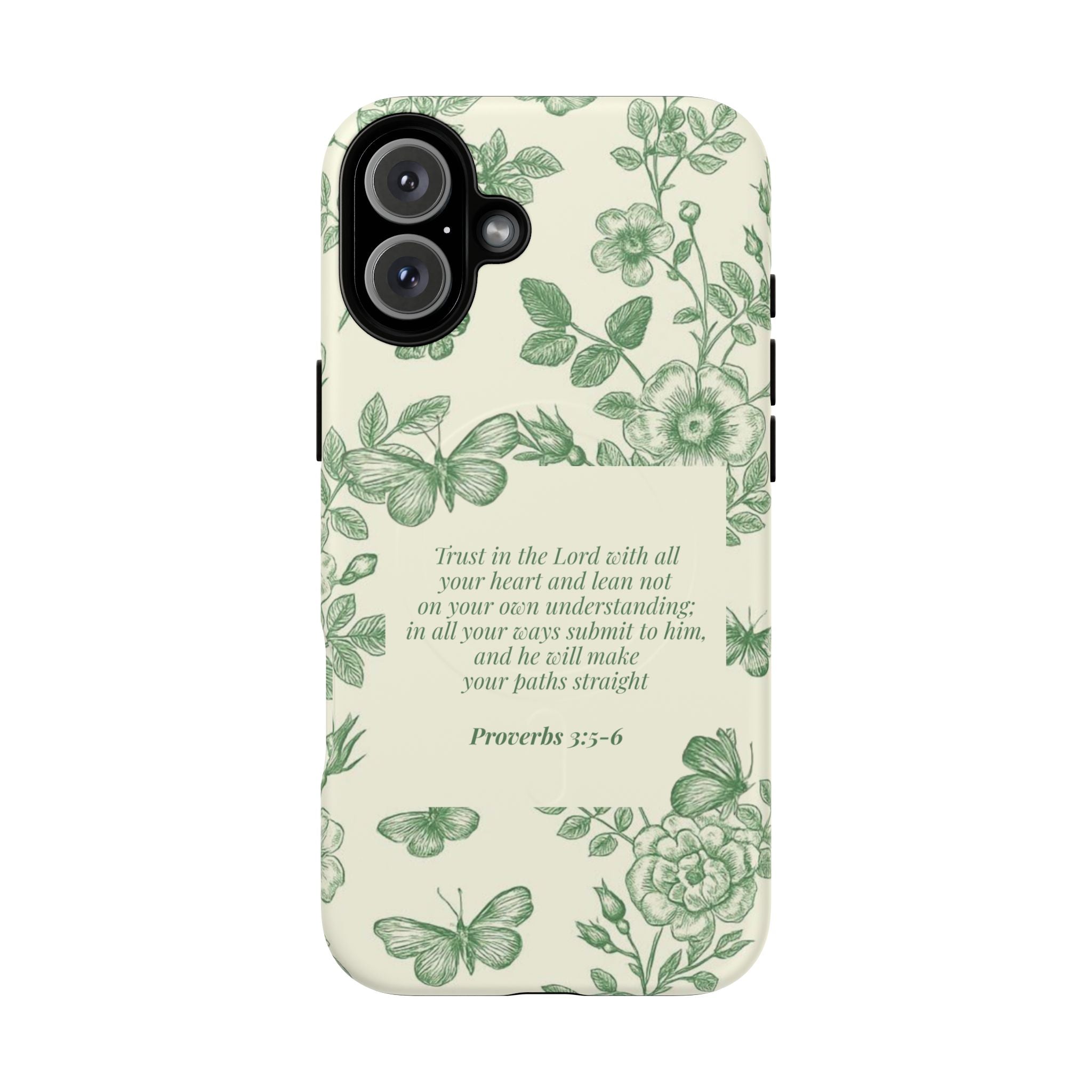 Proverbs 3:5-6 Floral Tough Magnetic Phone Case
