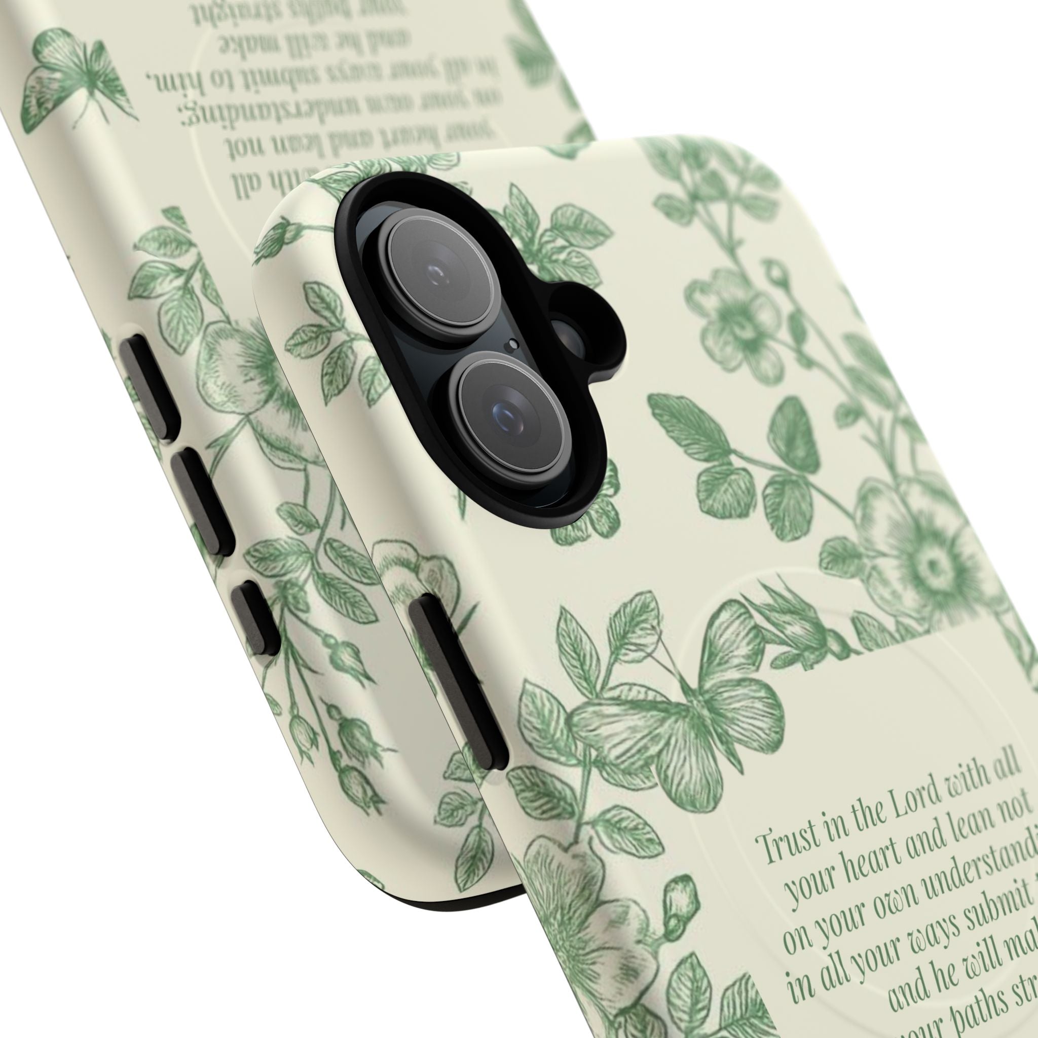 Proverbs 3:5-6 Floral Tough Magnetic Phone Case