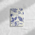 Floral Notes Journal — Blue Botanical Ruled Notebook