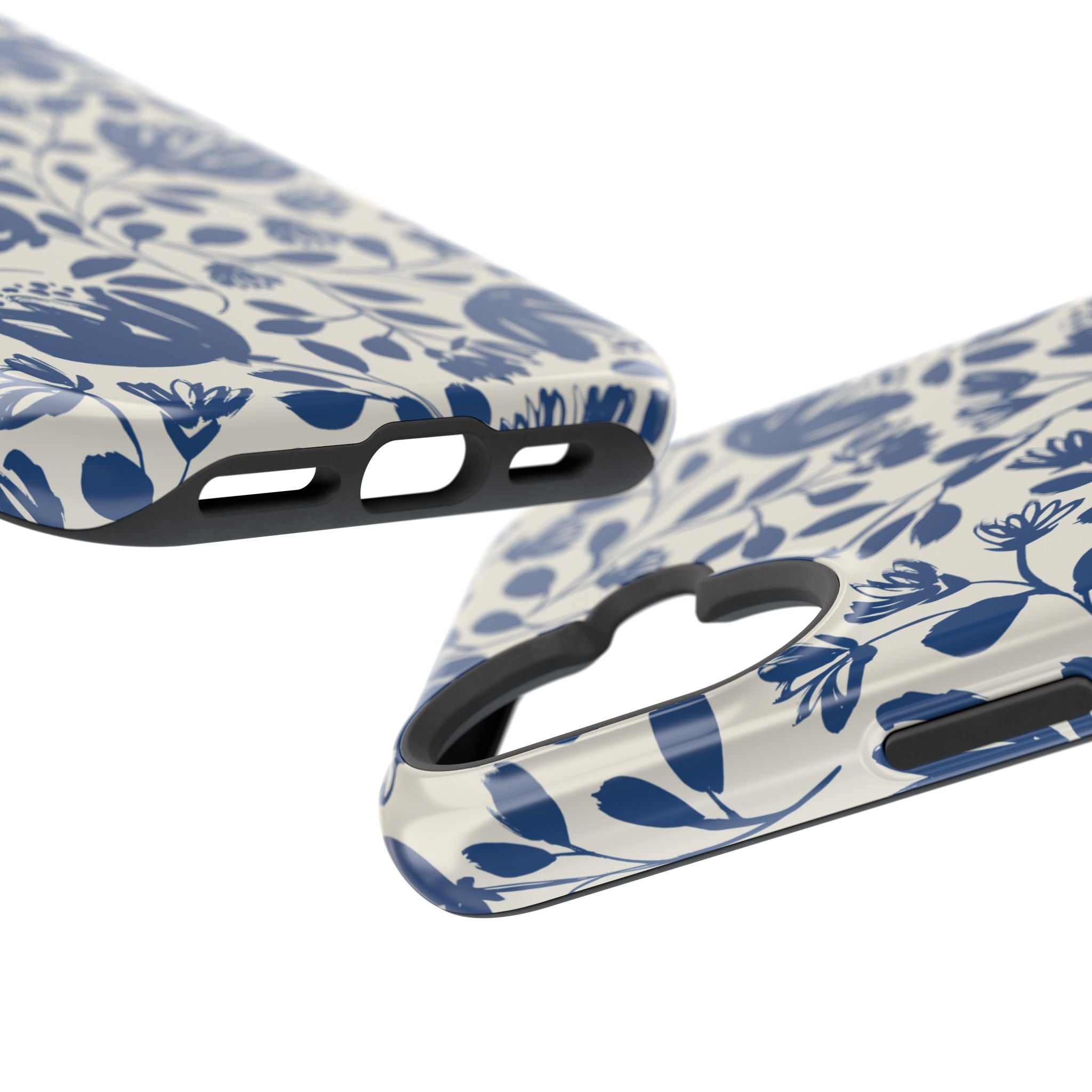 Blue Floral Phone Case MagSafe® Compatible