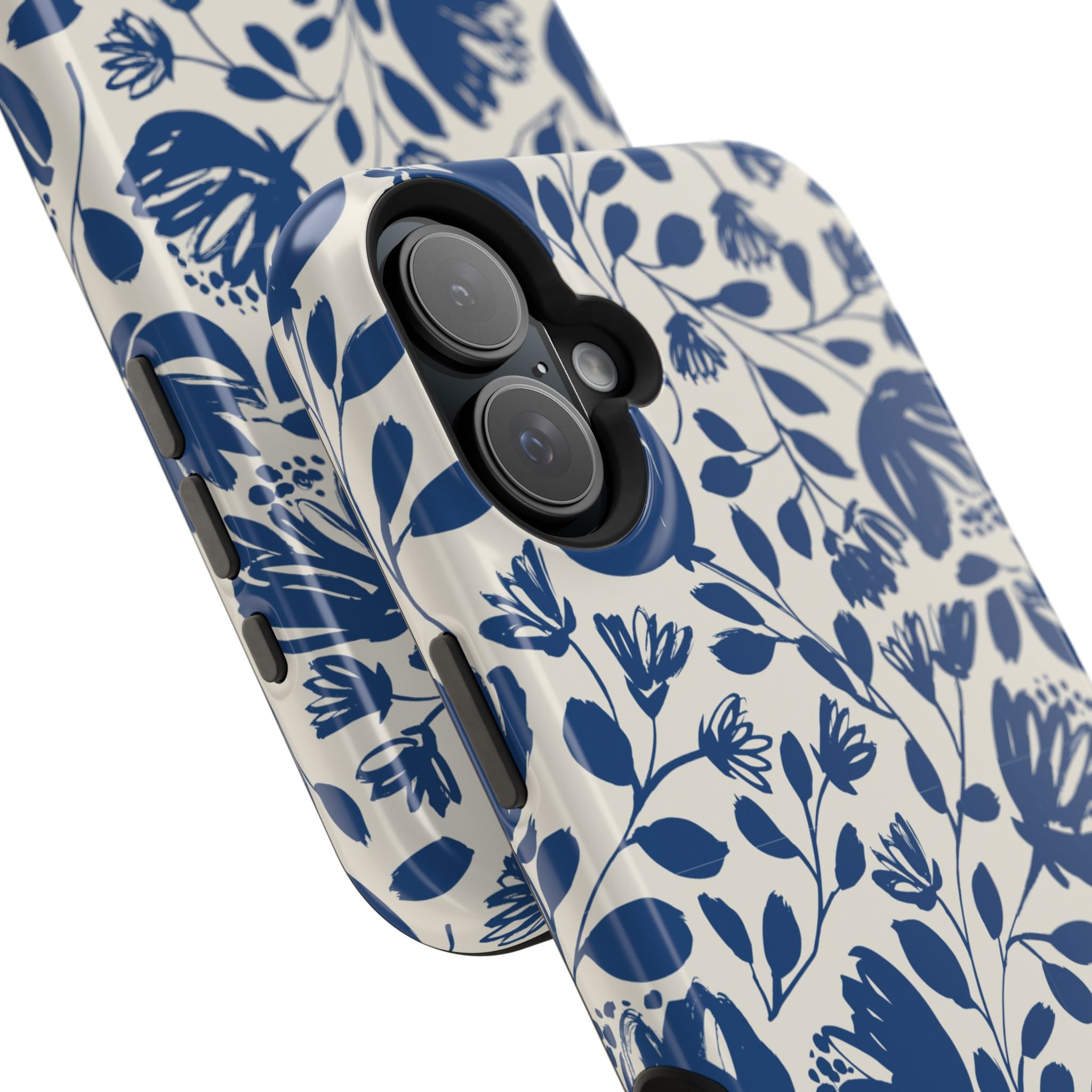 Blue Floral Phone Case MagSafe® Compatible