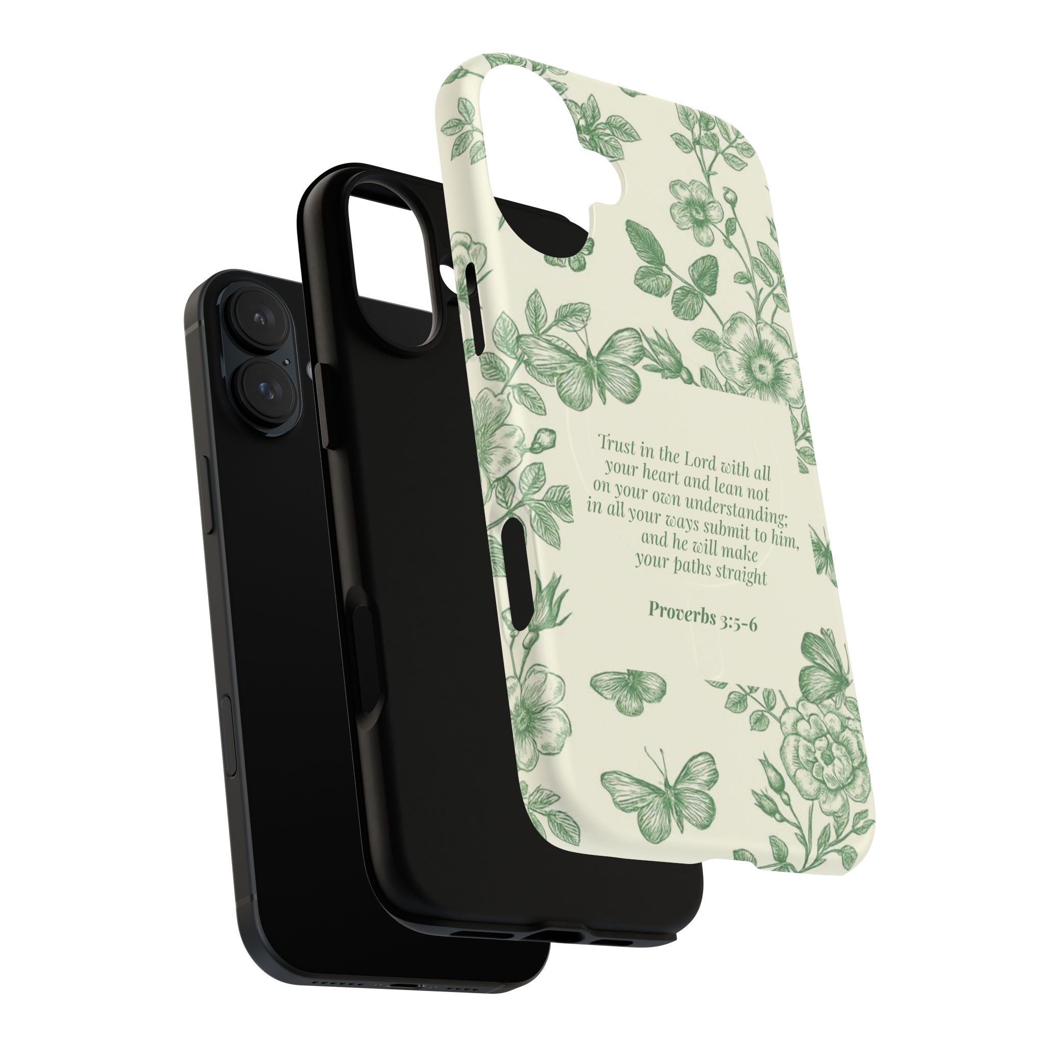 Proverbs 3:5-6 Floral Tough Magnetic Phone Case