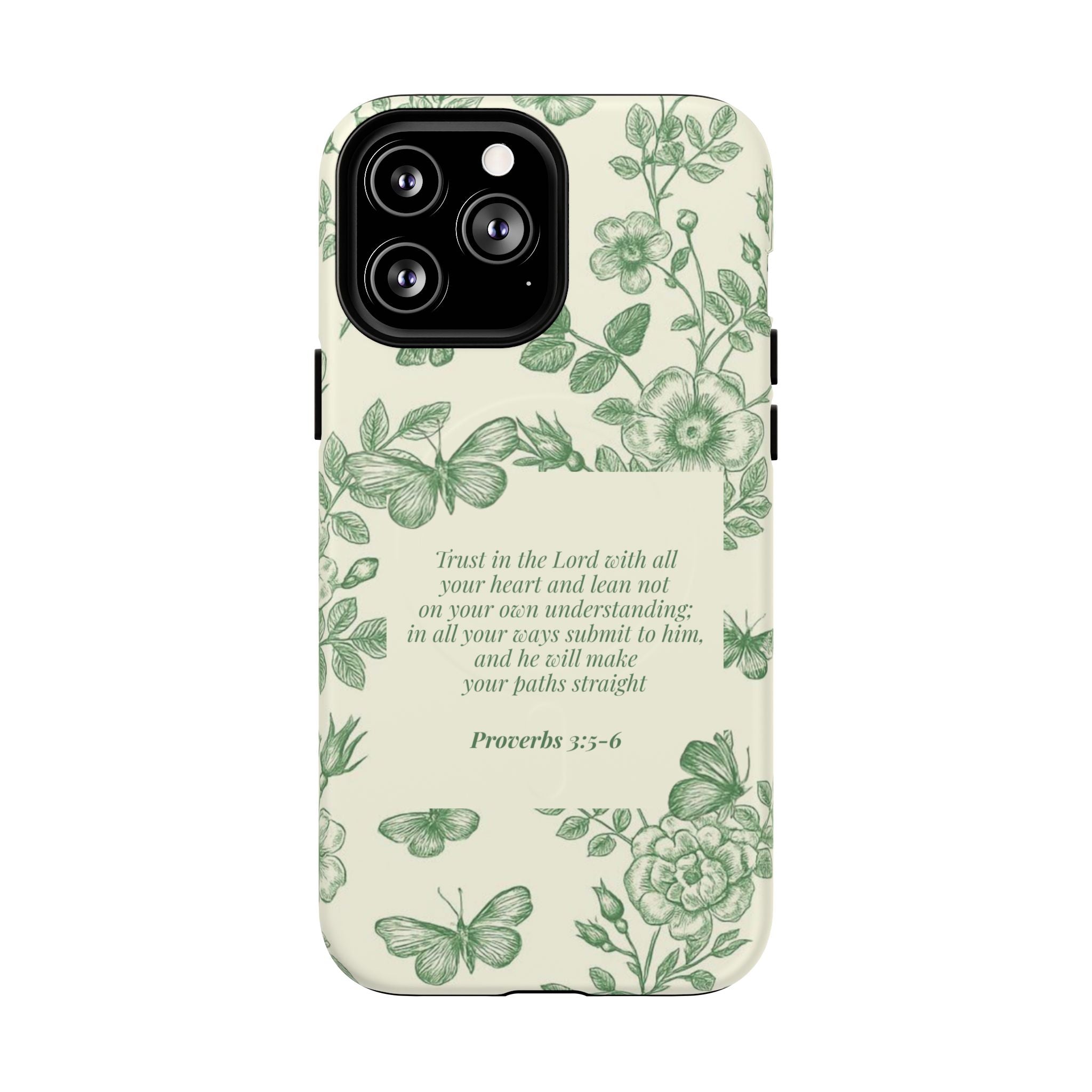 Proverbs 3:5-6 Floral Tough Magnetic Phone Case