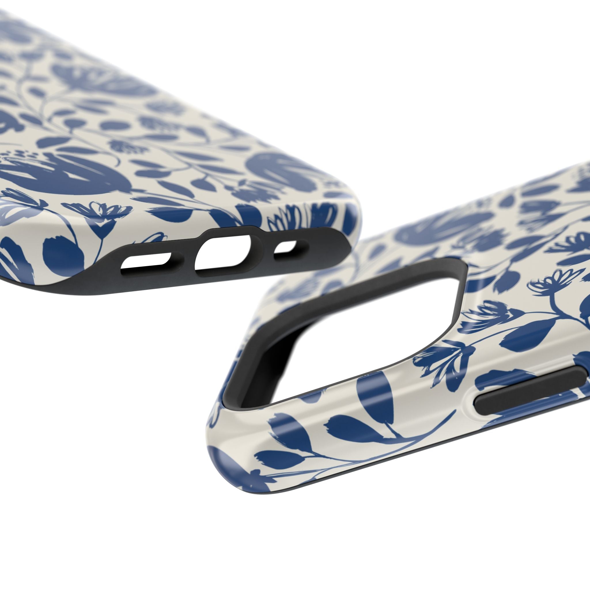 Blue Floral Phone Case MagSafe® Compatible