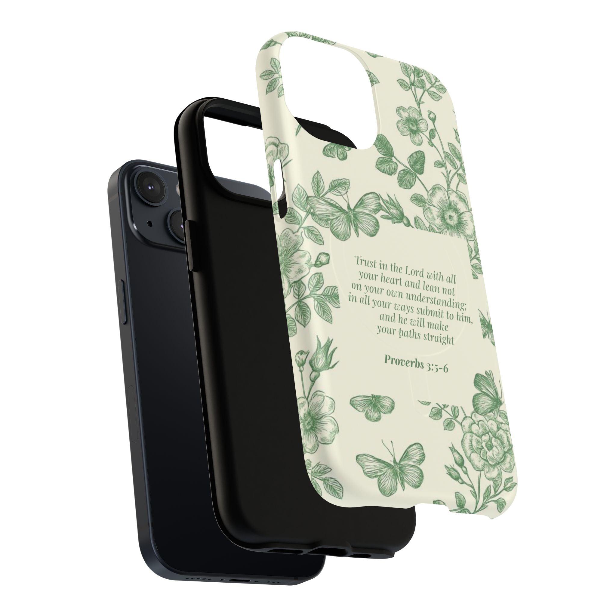 Proverbs 3:5-6 Floral Tough Magnetic Phone Case