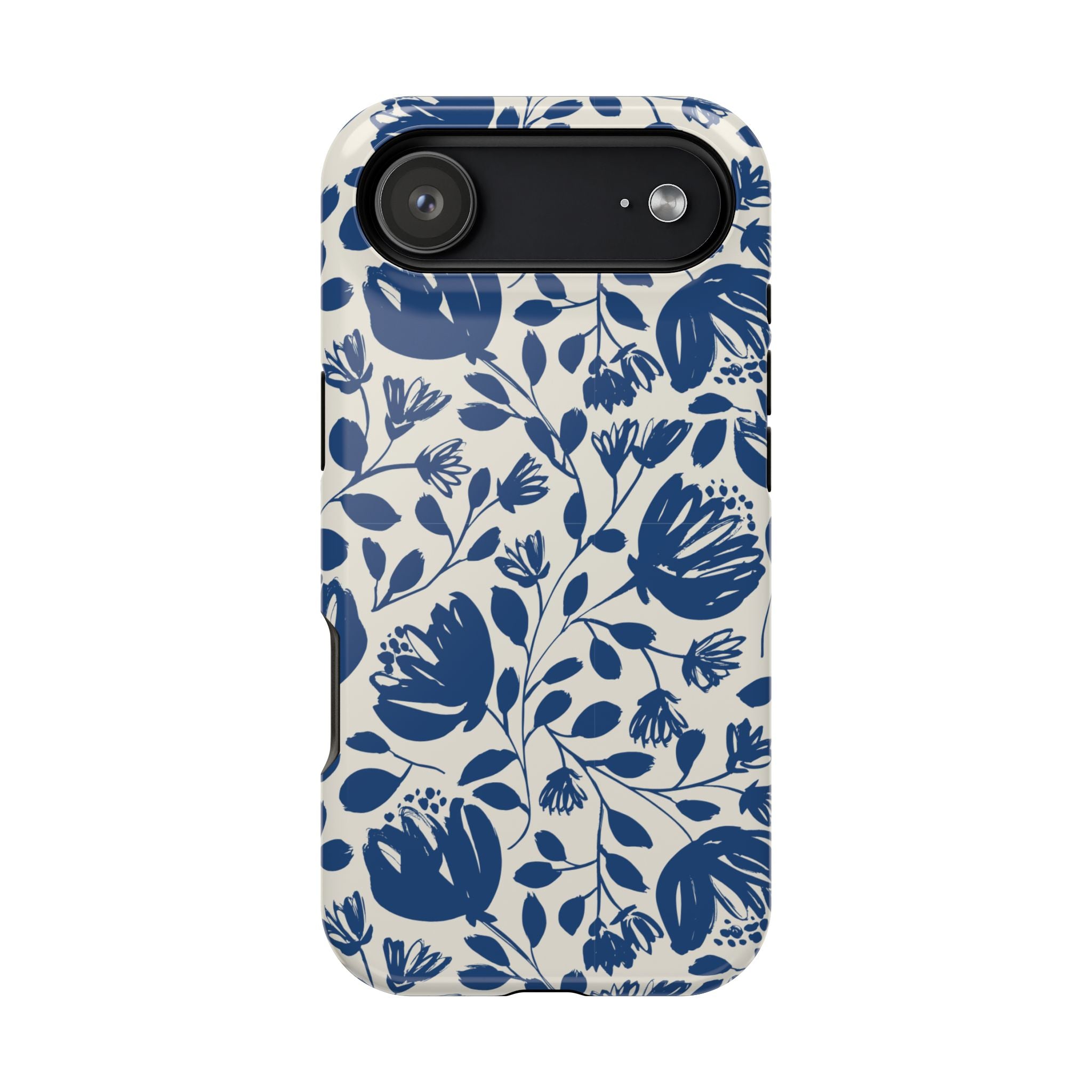 Blue Floral Phone Case MagSafe® Compatible