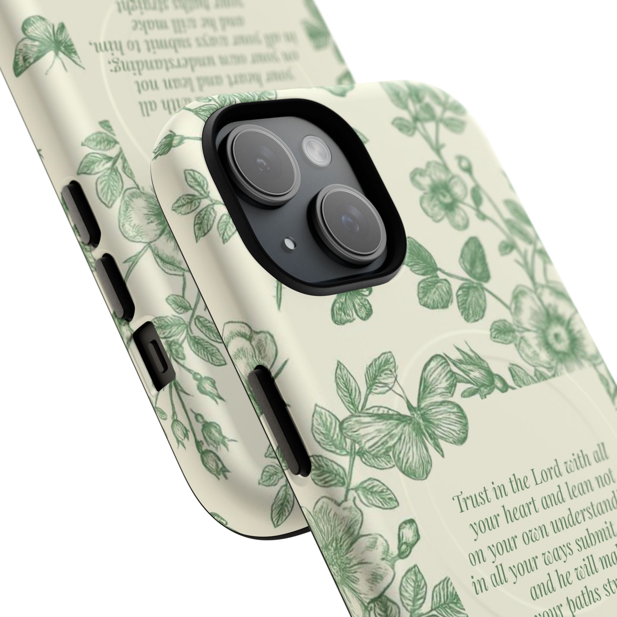 Proverbs 3:5-6 Floral Tough Magnetic Phone Case