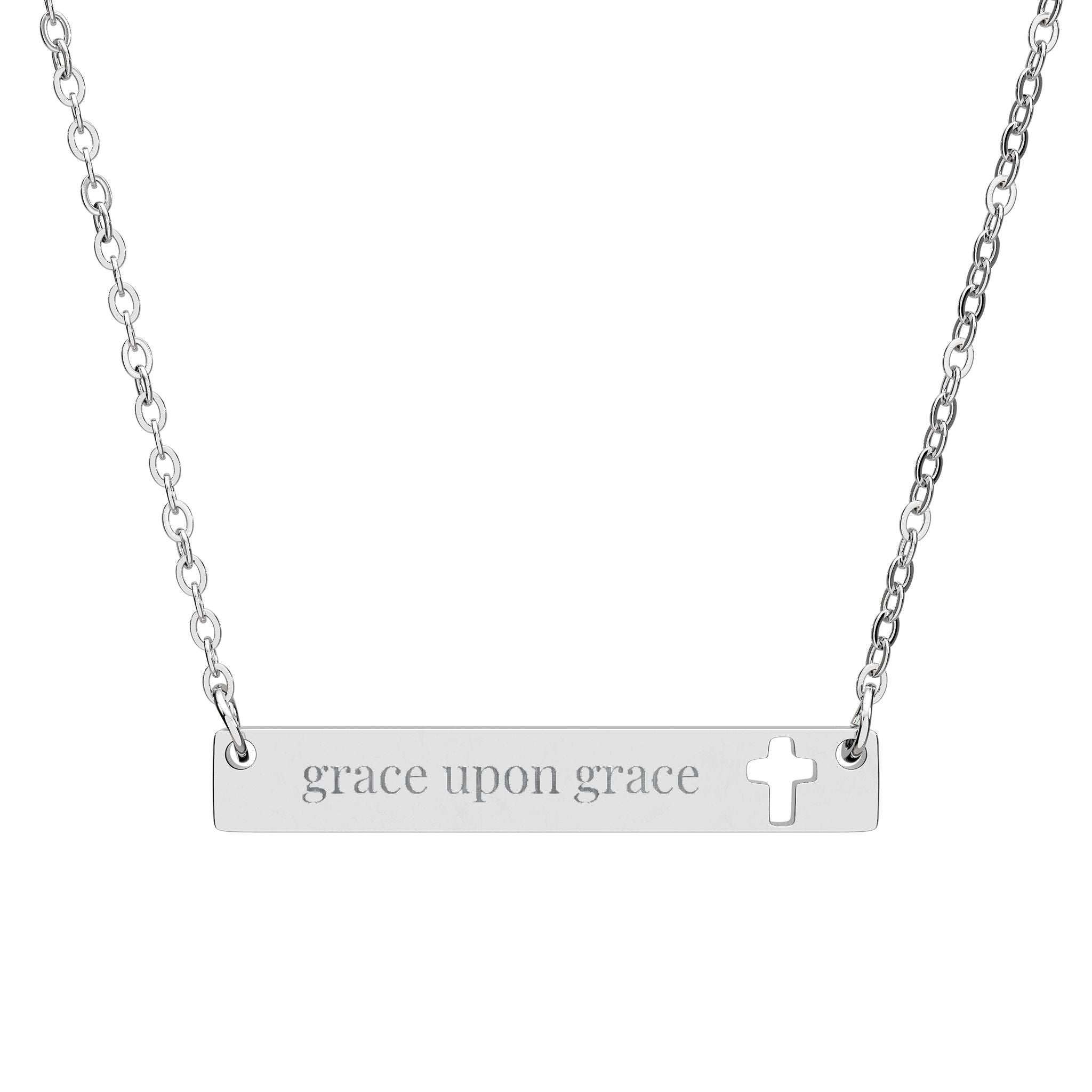 Grace Upon Grace Bar Necklace