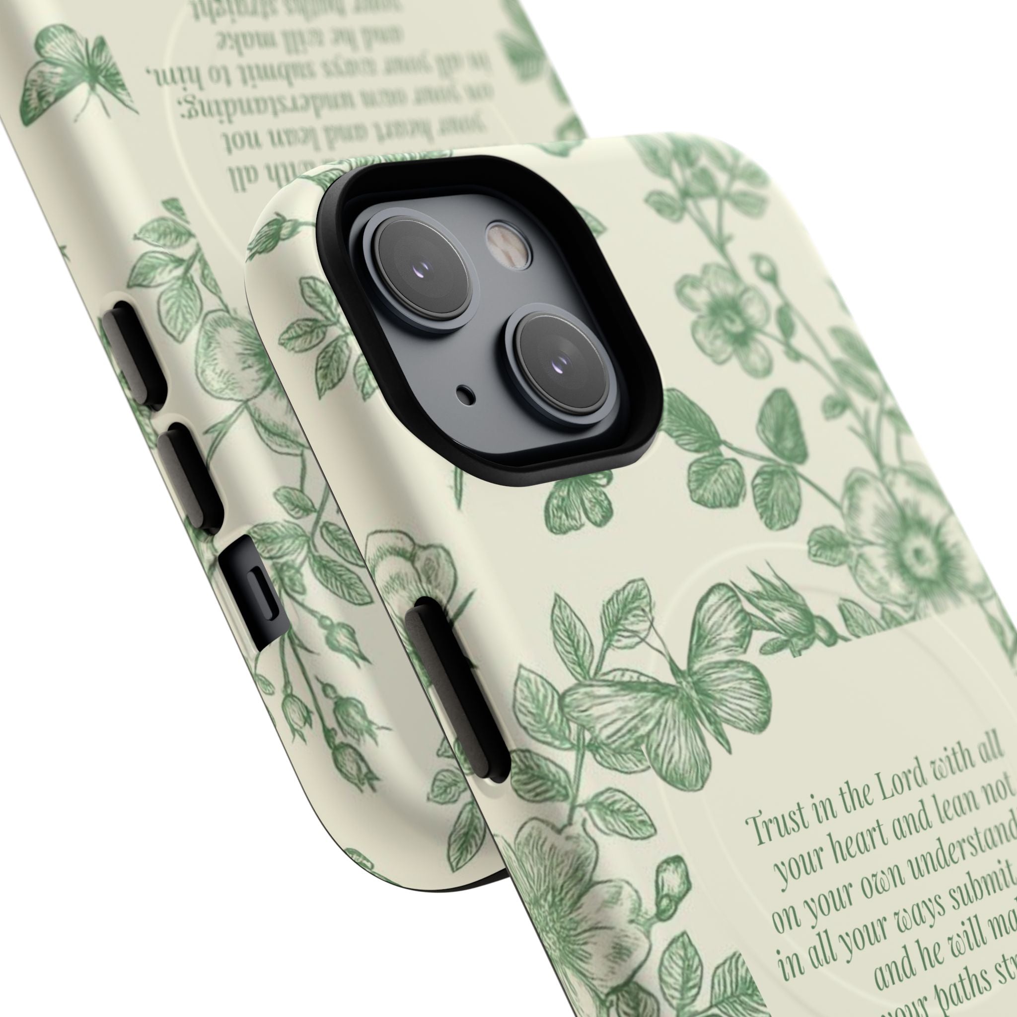 Proverbs 3:5-6 Floral Tough Magnetic Phone Case