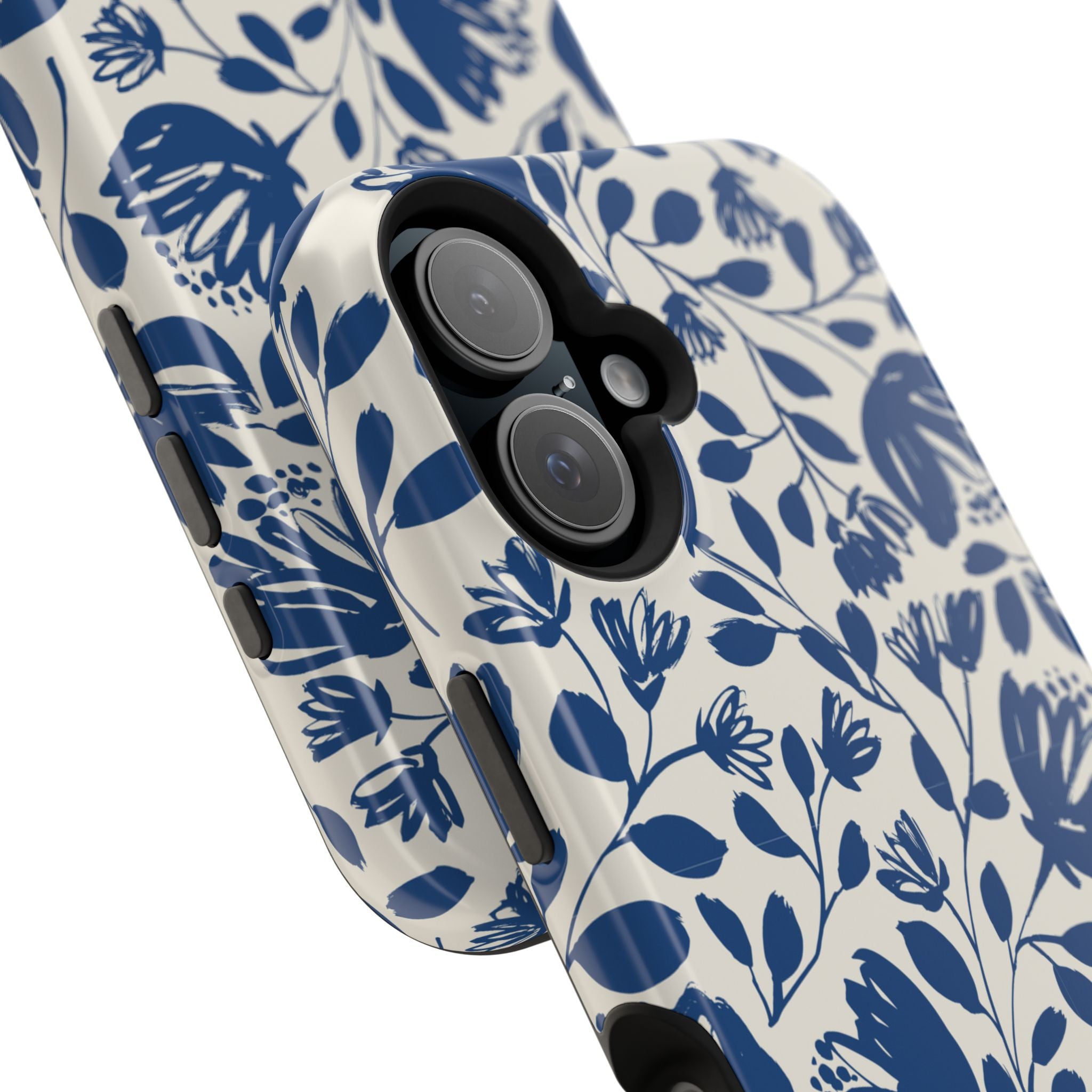 Blue Floral Phone Case MagSafe® Compatible