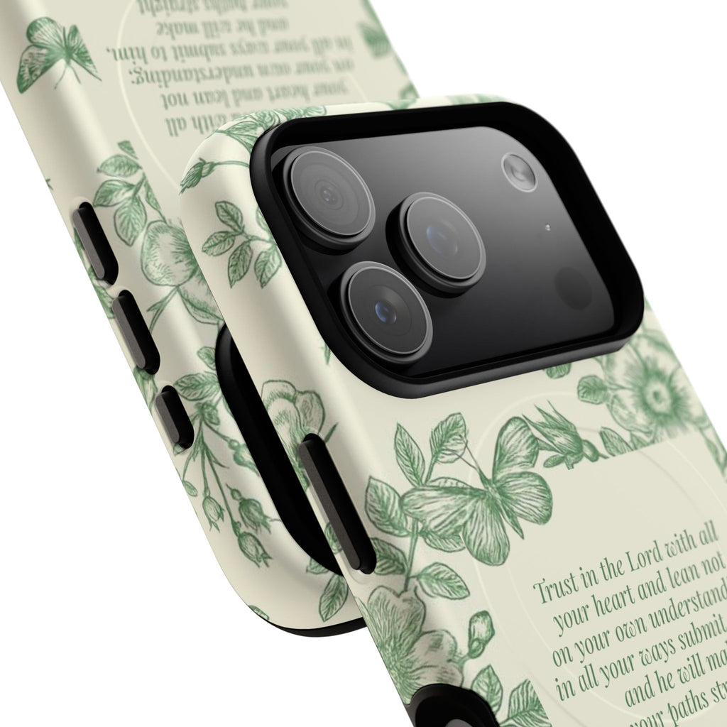 Proverbs 3:5-6 Floral Tough Magnetic Phone Case