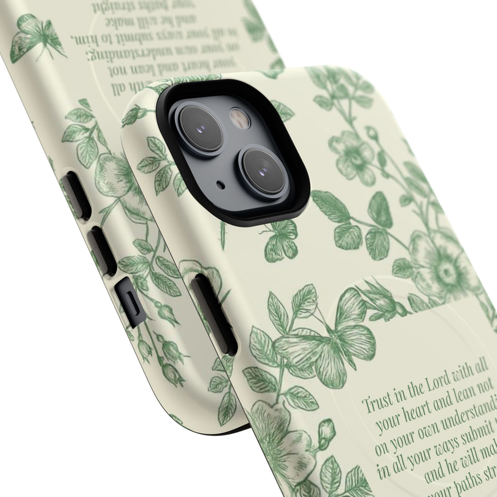 Proverbs 3:5-6 Floral Tough Magnetic Phone Case