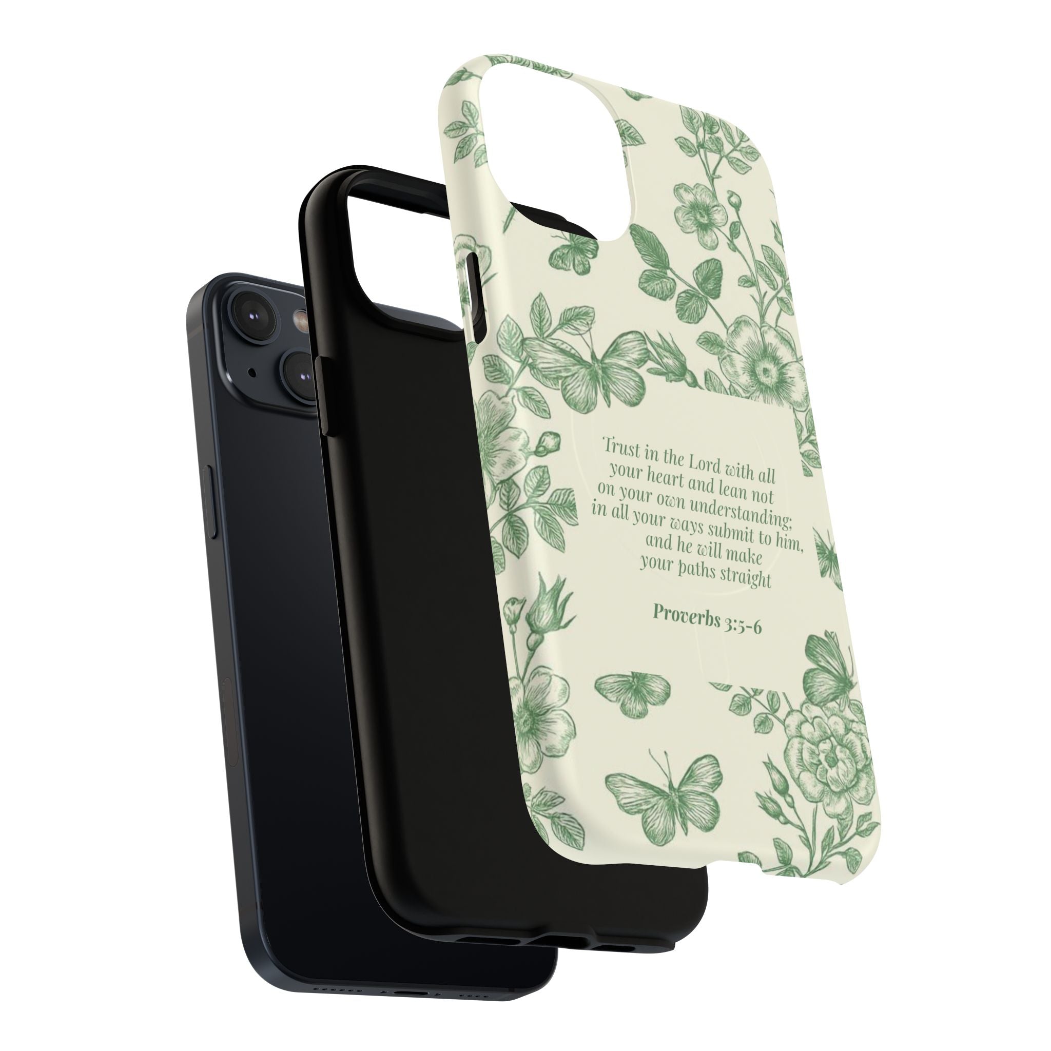 Proverbs 3:5-6 Floral Tough Magnetic Phone Case