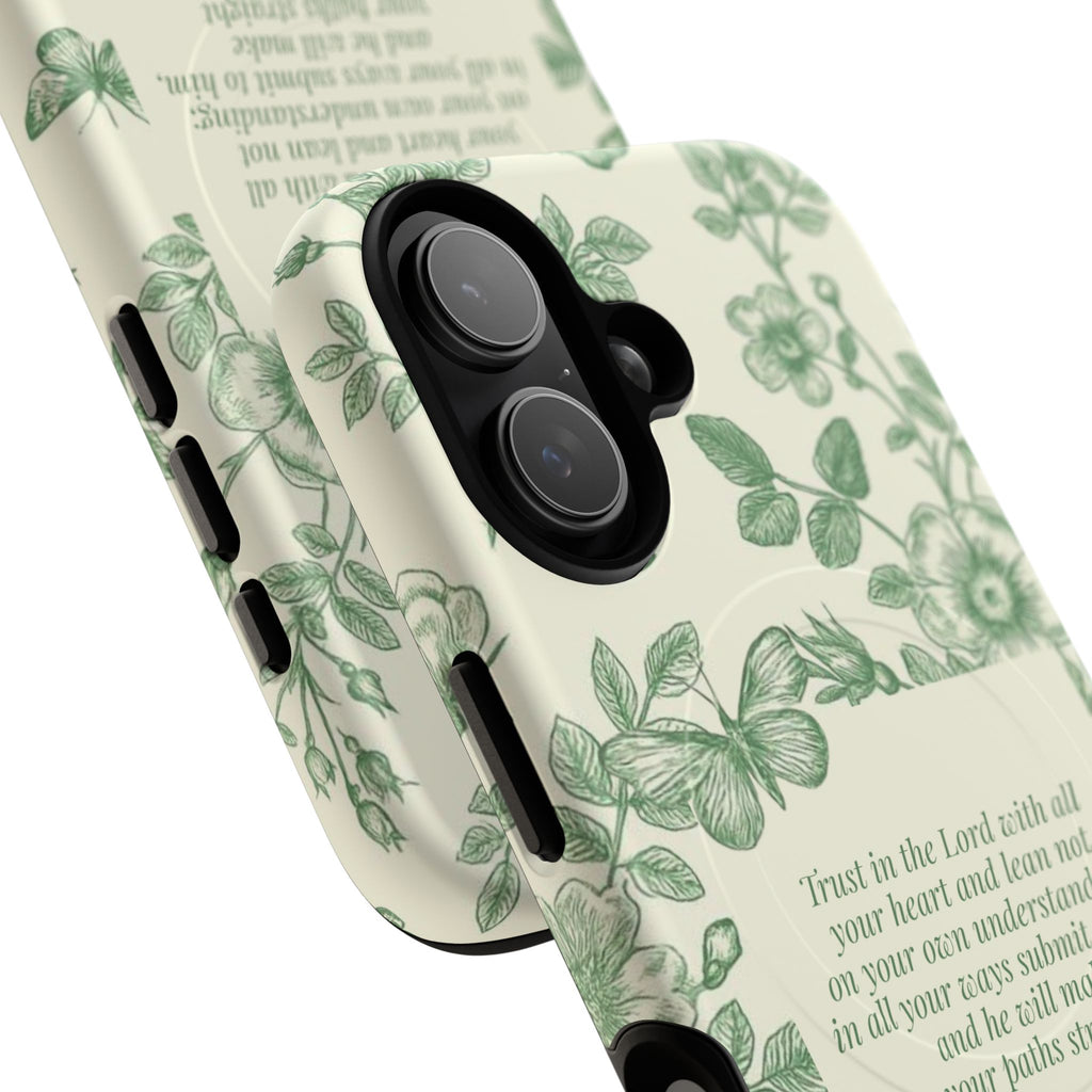 Proverbs 3:5-6 Floral Tough Magnetic Phone Case