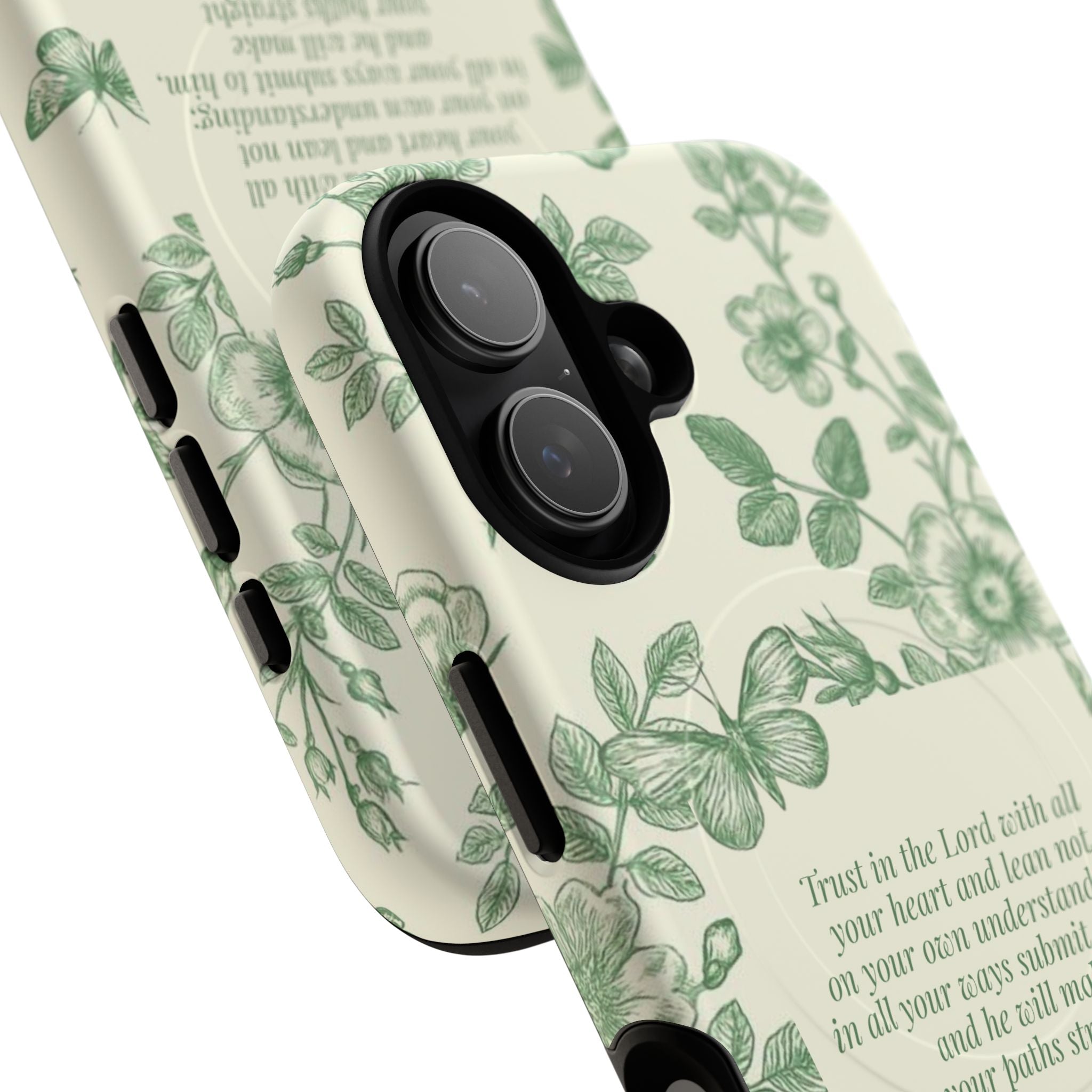 Proverbs 3:5-6 Floral Tough Magnetic Phone Case
