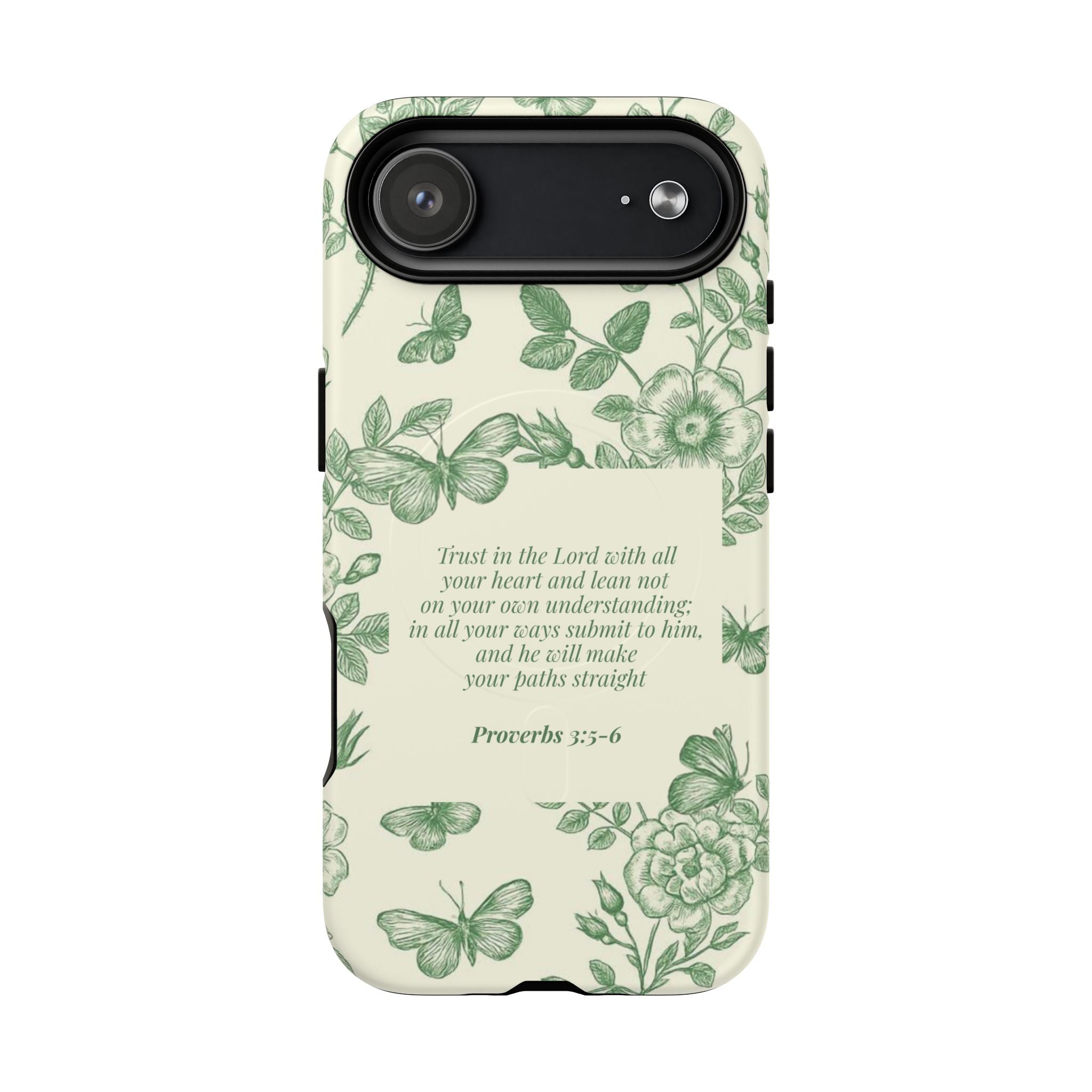 Proverbs 3:5-6 Floral Tough Magnetic Phone Case