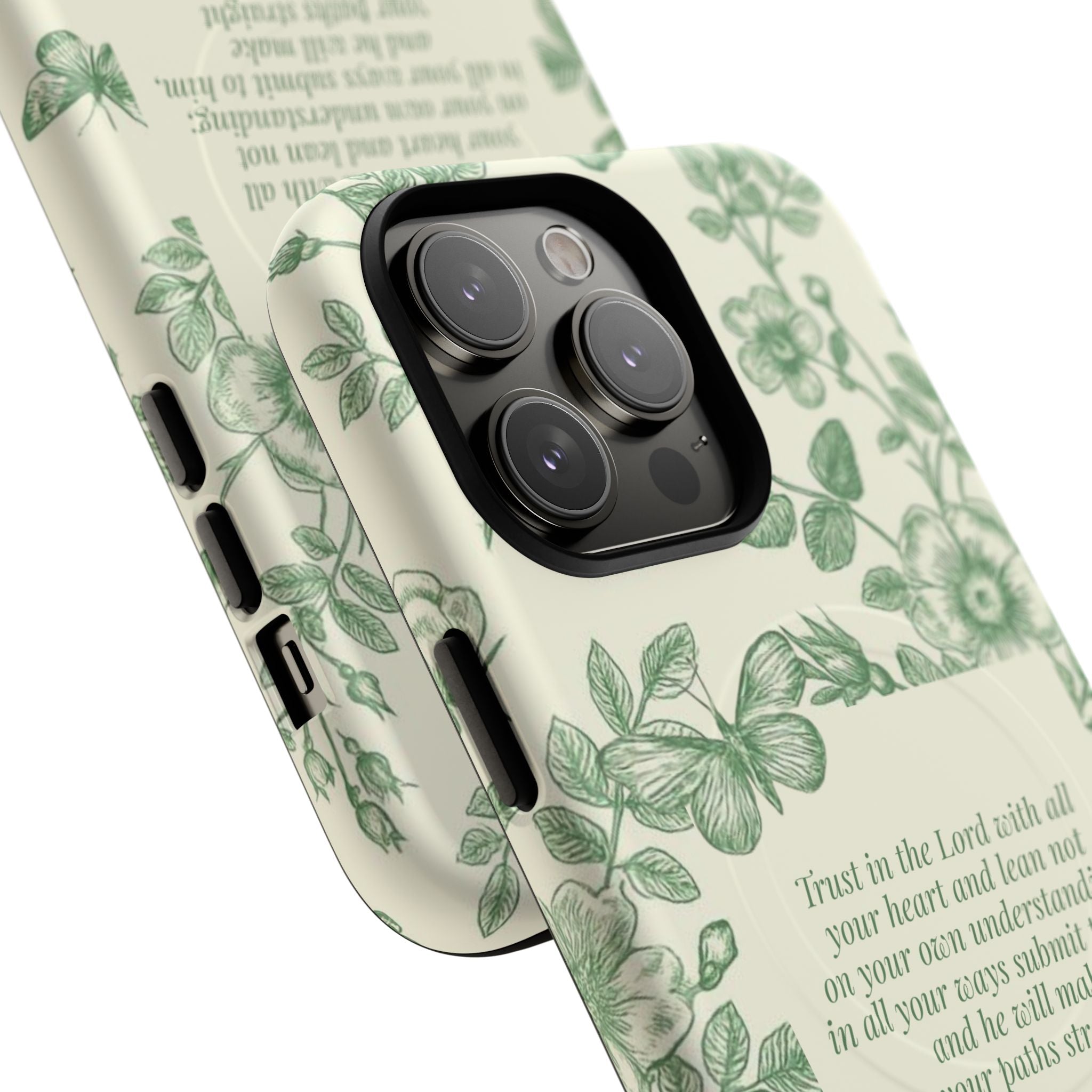 Proverbs 3:5-6 Floral Tough Magnetic Phone Case