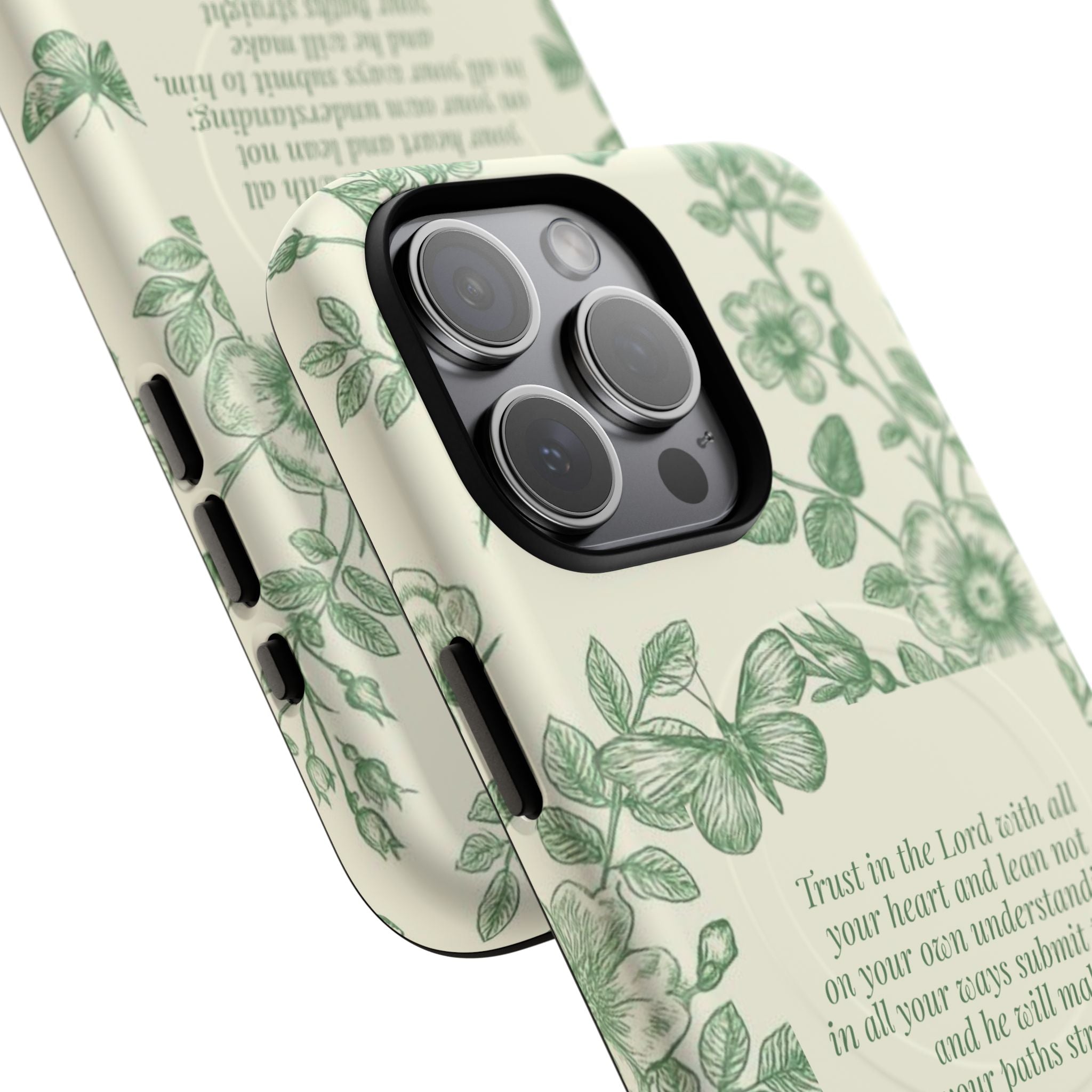 Proverbs 3:5-6 Floral Tough Magnetic Phone Case