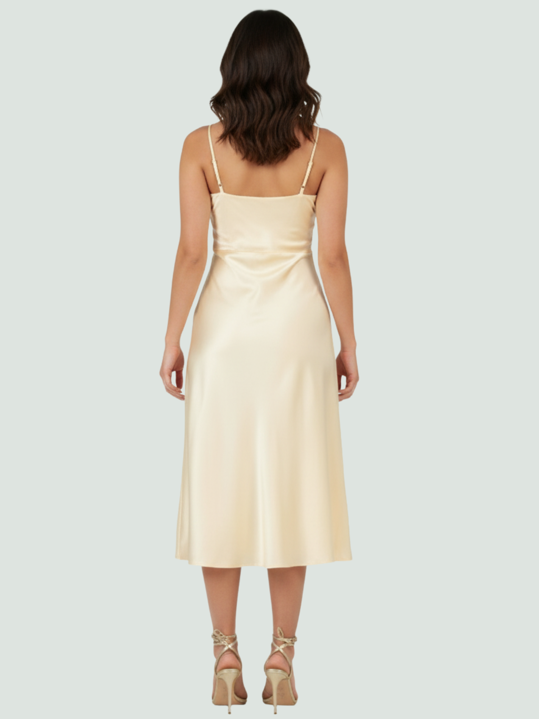Buttercup Satin Midi Dress