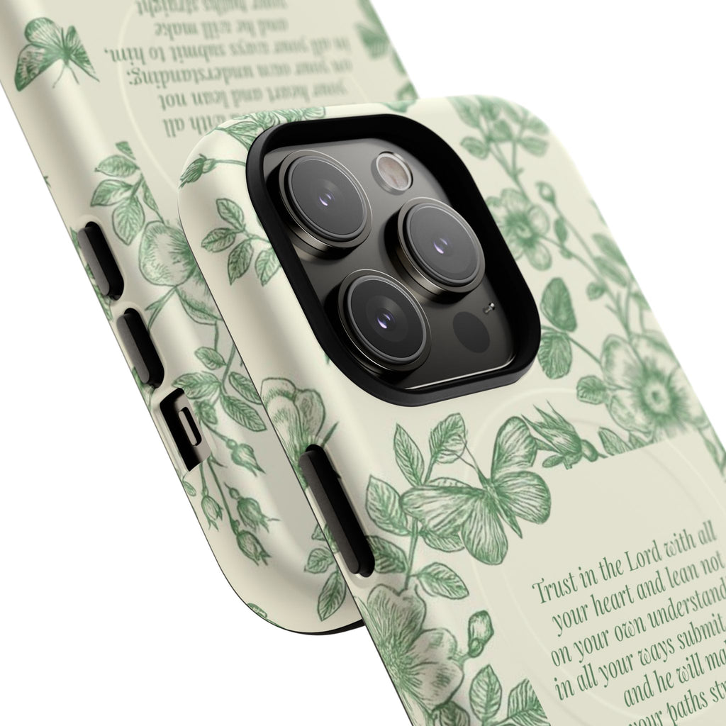 Proverbs 3:5-6 Floral Tough Magnetic Phone Case