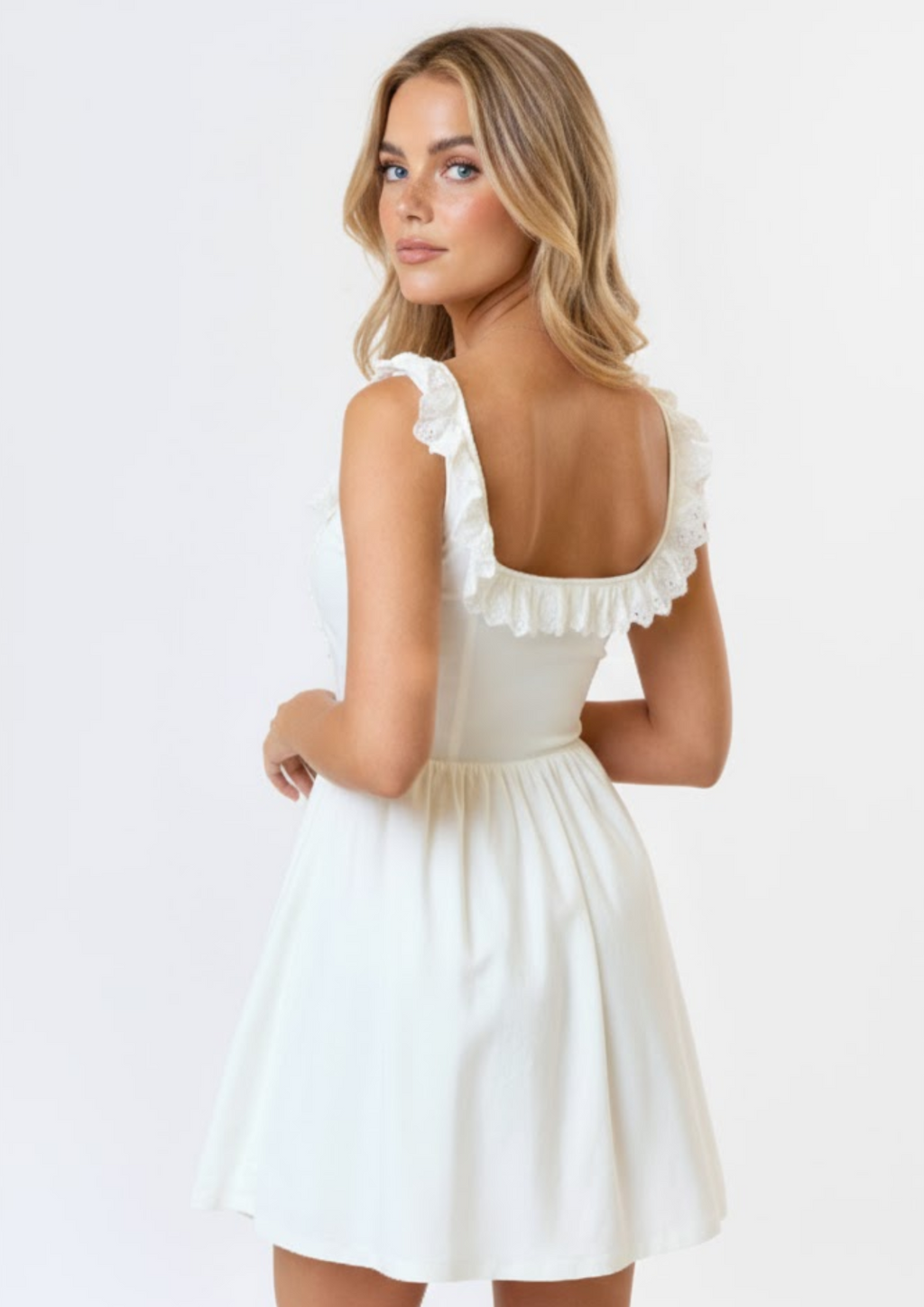 White Corset Mini Dress