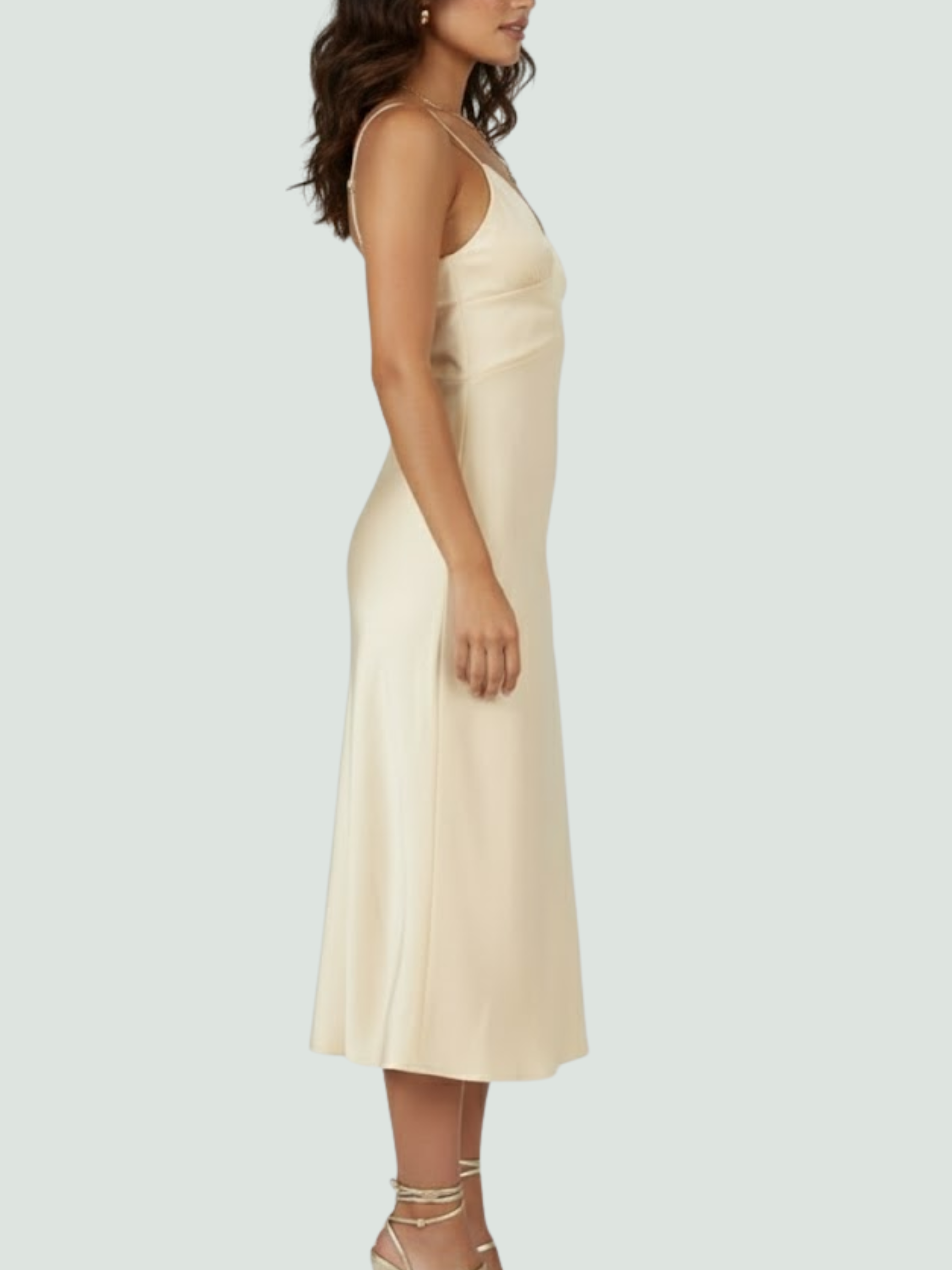 Buttercup Satin Midi Dress