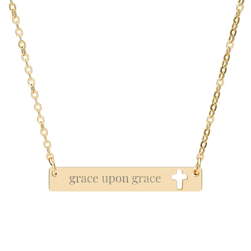 Grace Upon Grace Bar Necklace