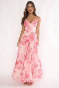 OPEN BACK FLORAL MAXI DRESS