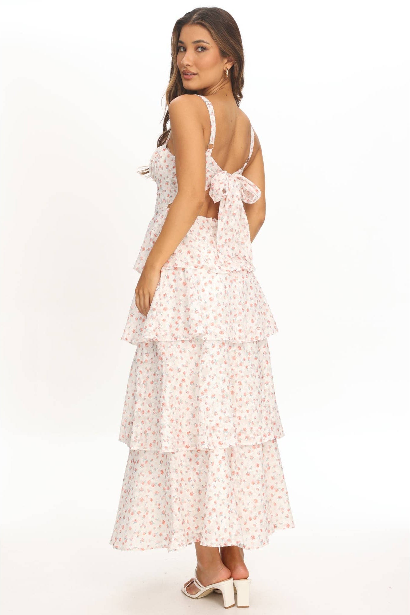 Sweet Floral Tiered Maxi Dress