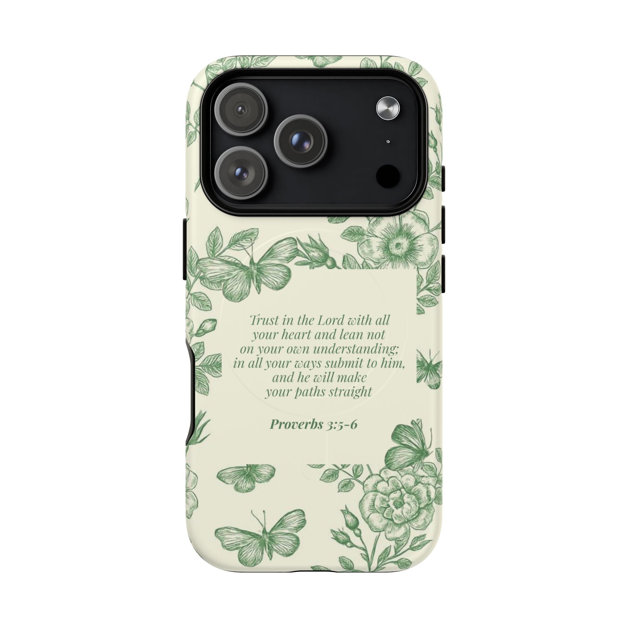 Proverbs 3:5-6 Floral Tough Magnetic Phone Case