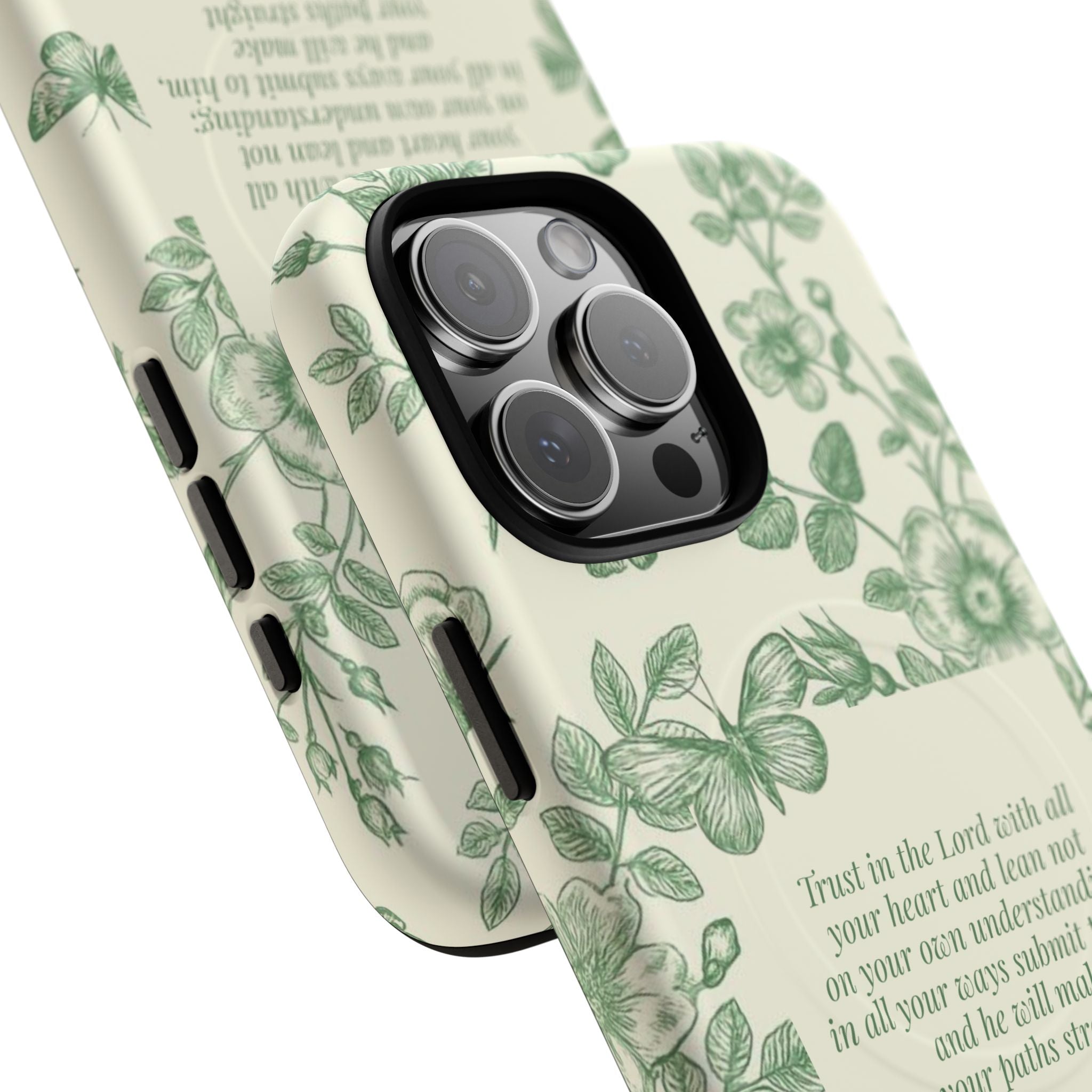 Proverbs 3:5-6 Floral Tough Magnetic Phone Case