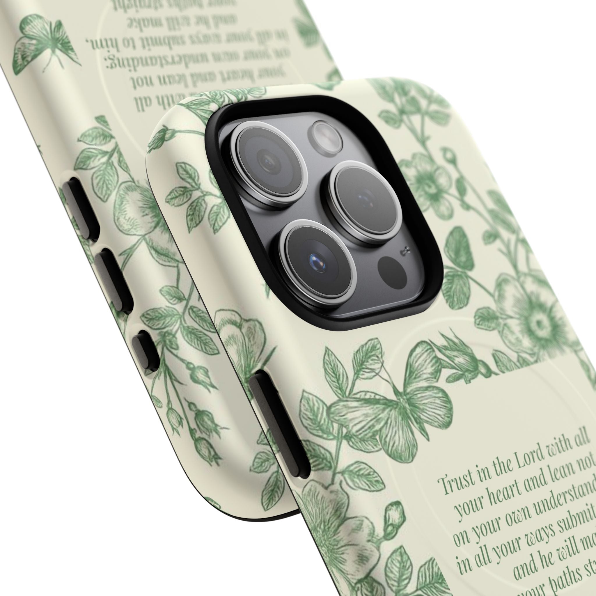 Proverbs 3:5-6 Floral Tough Magnetic Phone Case