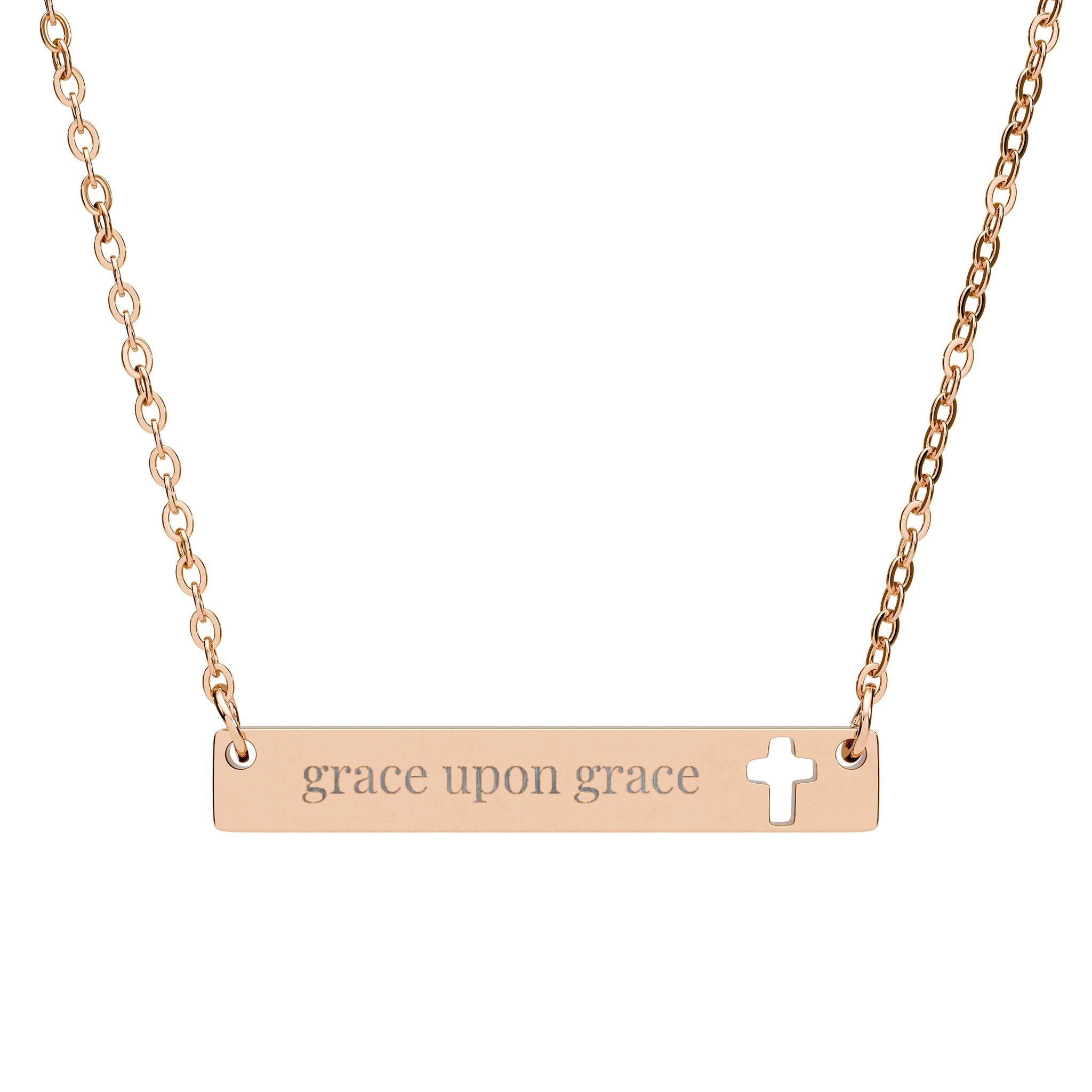 Grace Upon Grace Bar Necklace