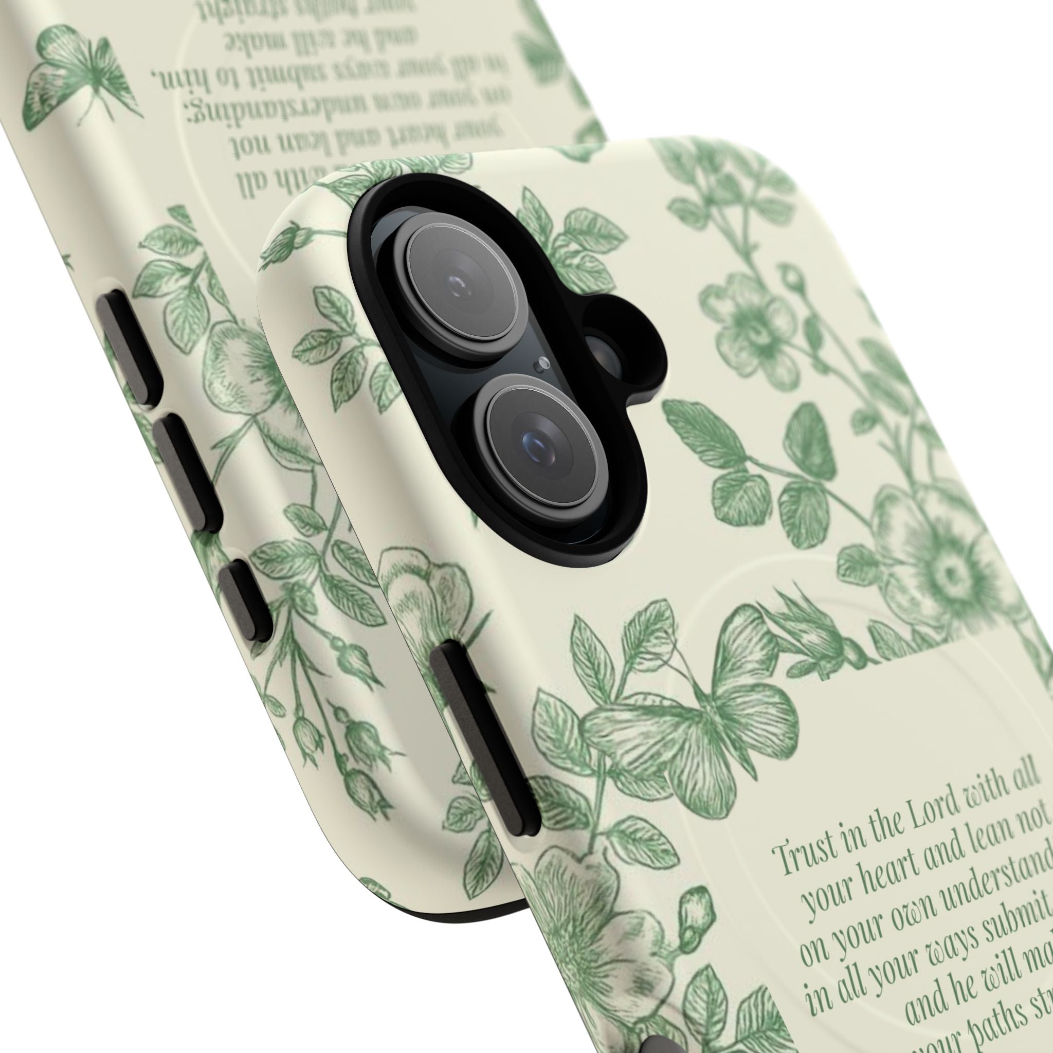 Proverbs 3:5-6 Floral Tough Magnetic Phone Case