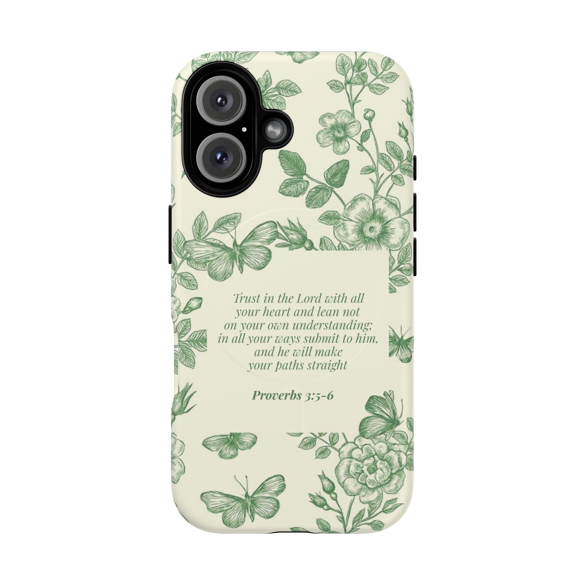 Proverbs 3:5-6 Floral Tough Magnetic Phone Case