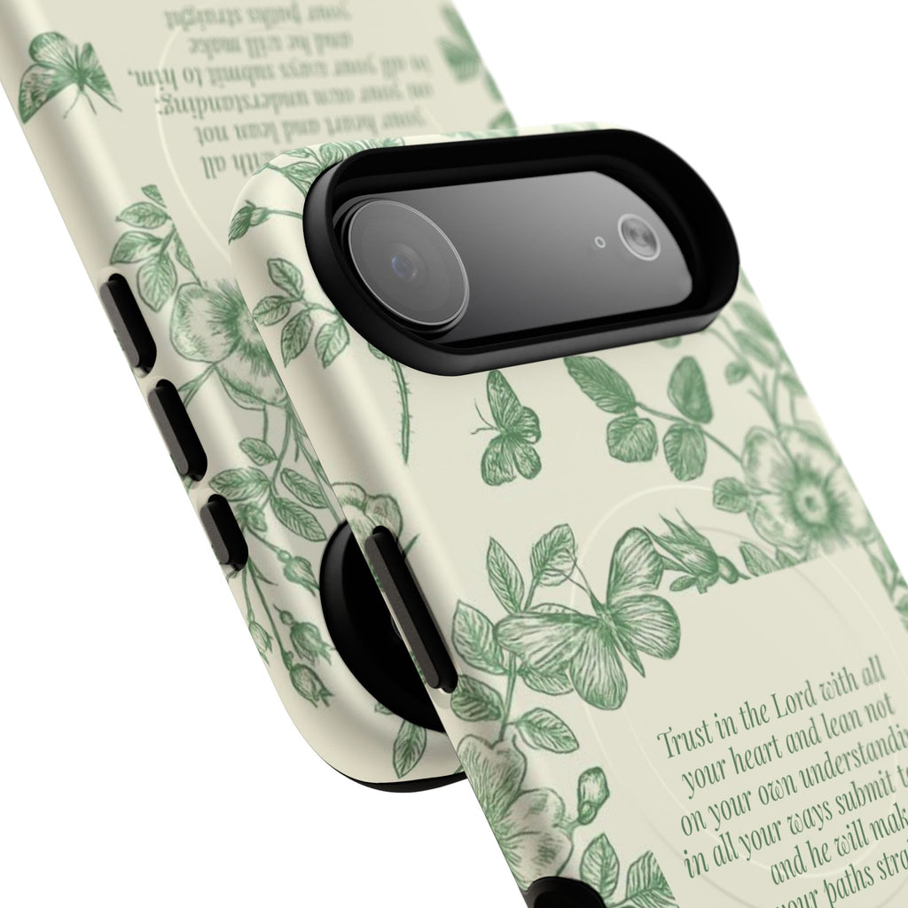 Proverbs 3:5-6 Floral Tough Magnetic Phone Case