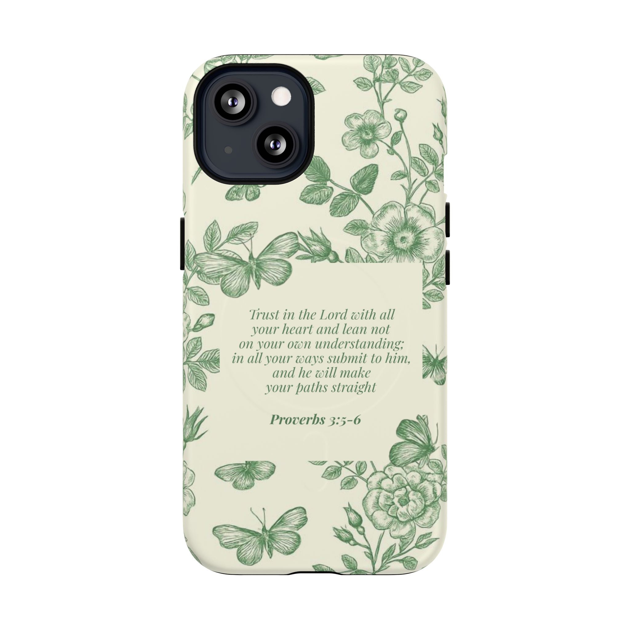 Proverbs 3:5-6 Floral Tough Magnetic Phone Case
