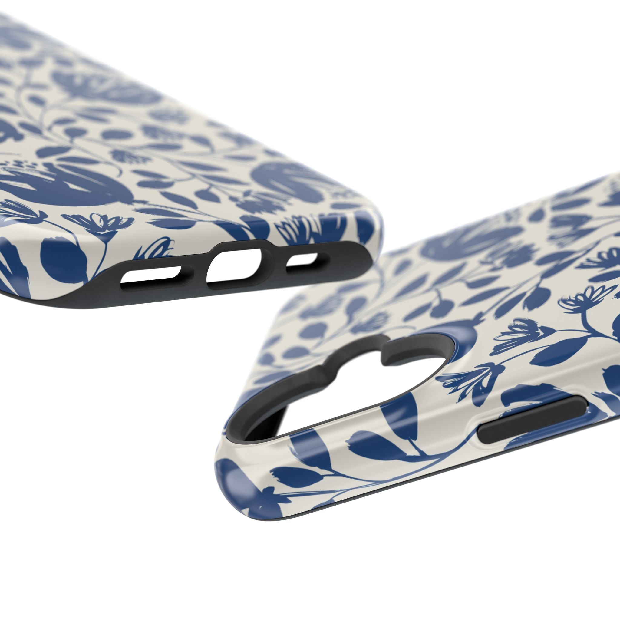 Blue Floral Phone Case MagSafe® Compatible