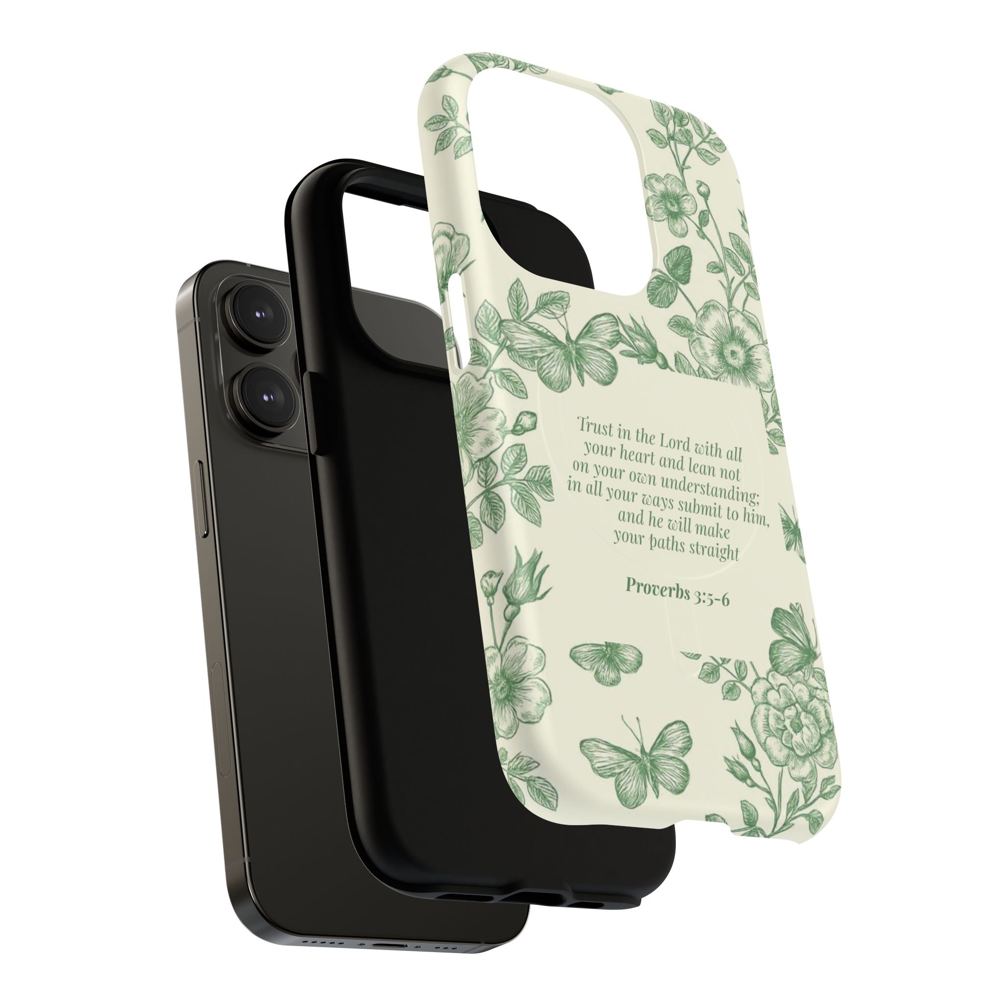 Proverbs 3:5-6 Floral Tough Magnetic Phone Case