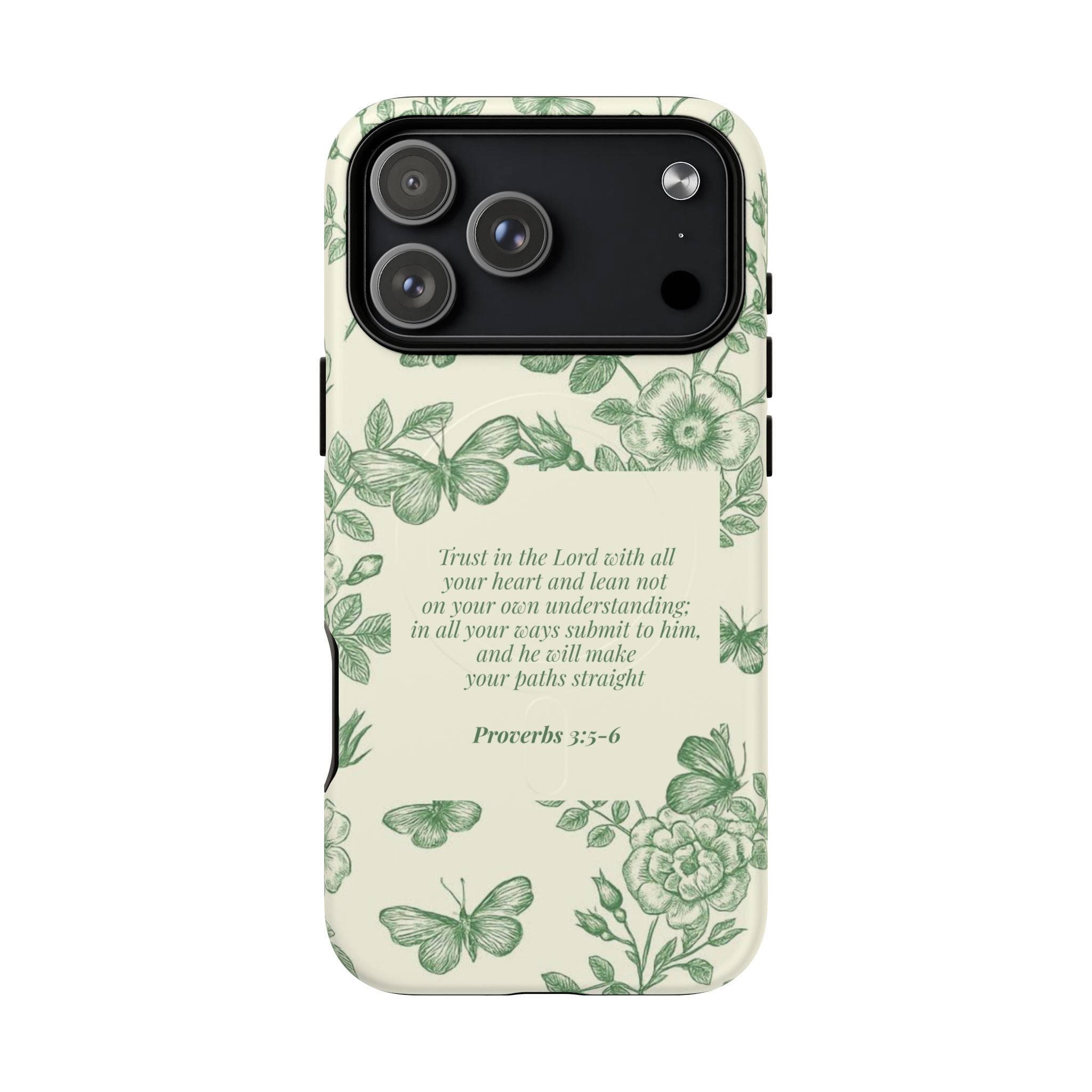 Proverbs 3:5-6 Floral Tough Magnetic Phone Case