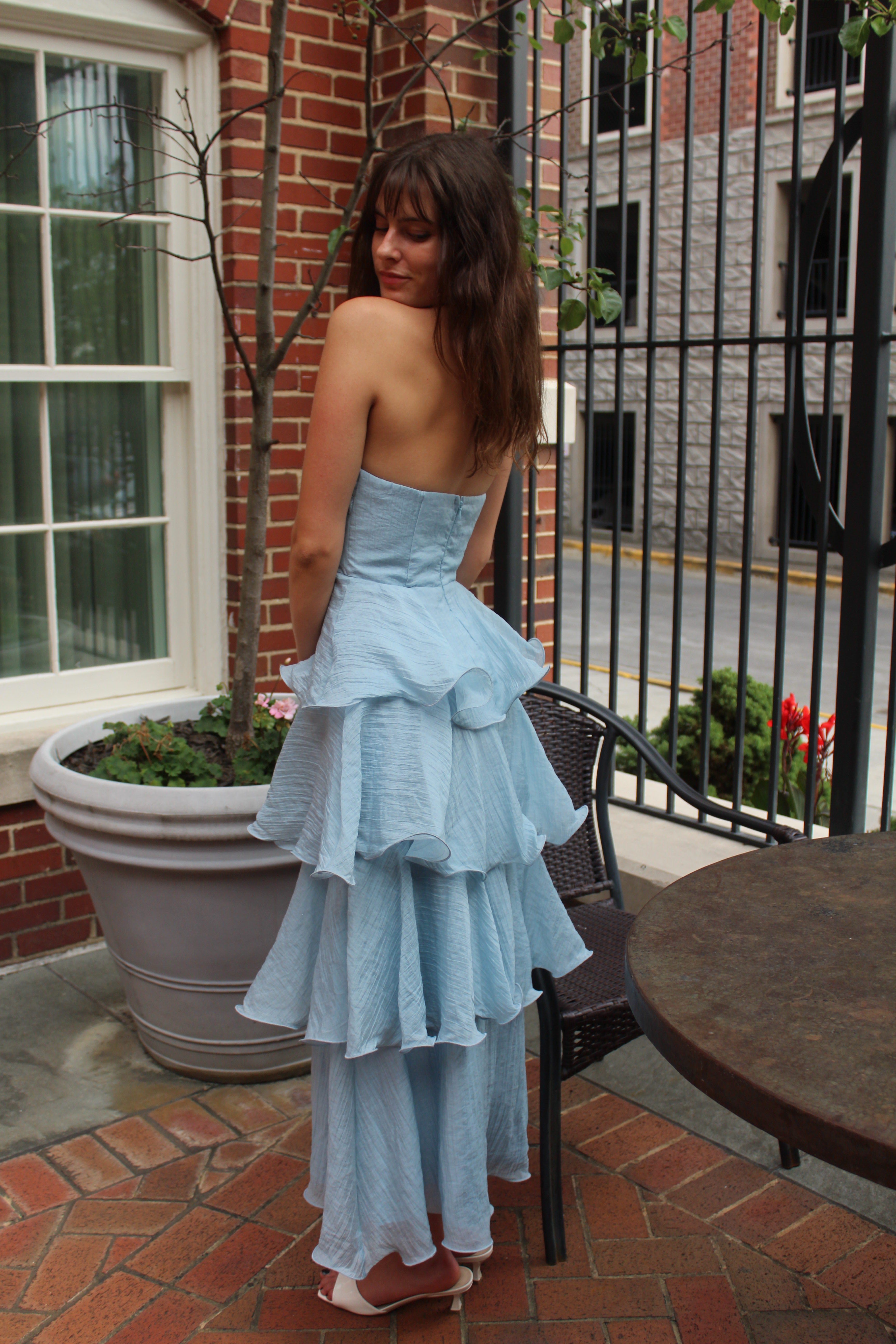 Off Shoulder Tiered Midi Dress