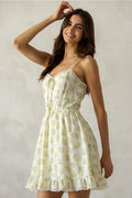 Floral Lace Trim Mini Dress